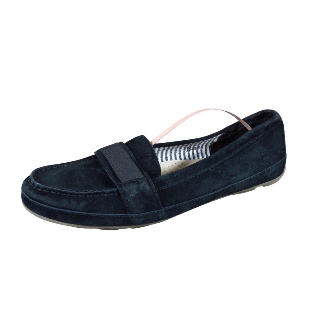G.H. Bass & Co. Becky Womens Loafer Size 9M Casual Comfort Suede Black Slip-On‎